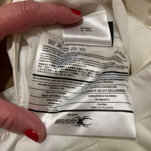 Spyder Girls Vixen Kyd's Snowboarding Ski Thinsulate Pants Size 18 White FA NWT - Picture 10 of 12